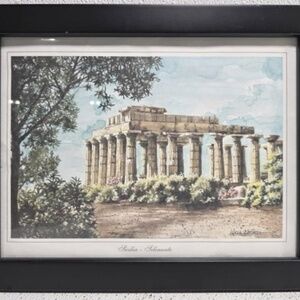 Art Matted and Framed -Sicelia-Lelinunte-Print Signed Home/Office Decorating